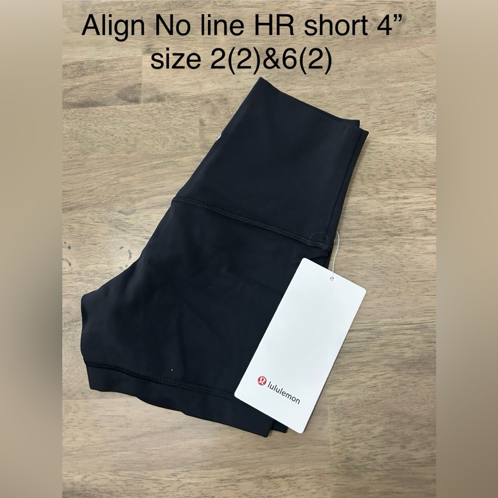 Lululemon Align No line HR short 4” size 2 & 6